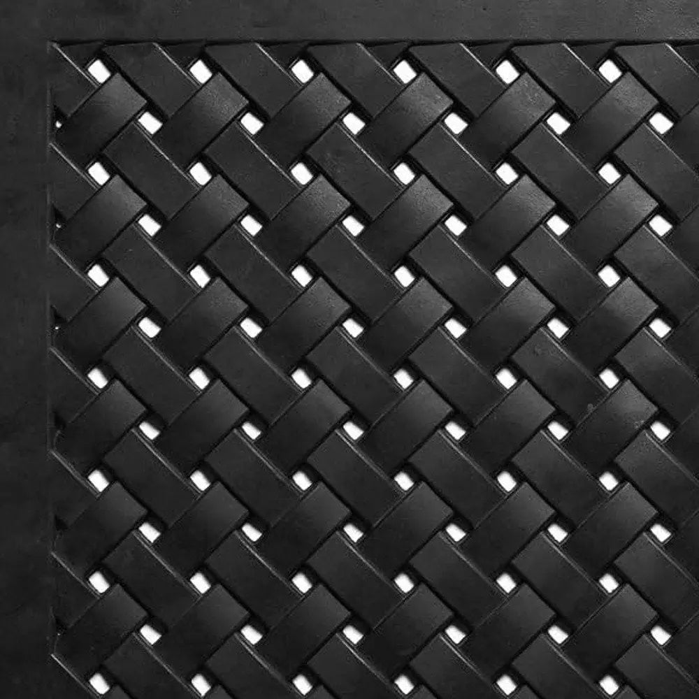 24" X 36" Black Rubber Weave Outdoor Door Mat - NOBLE HOME INTERIORS