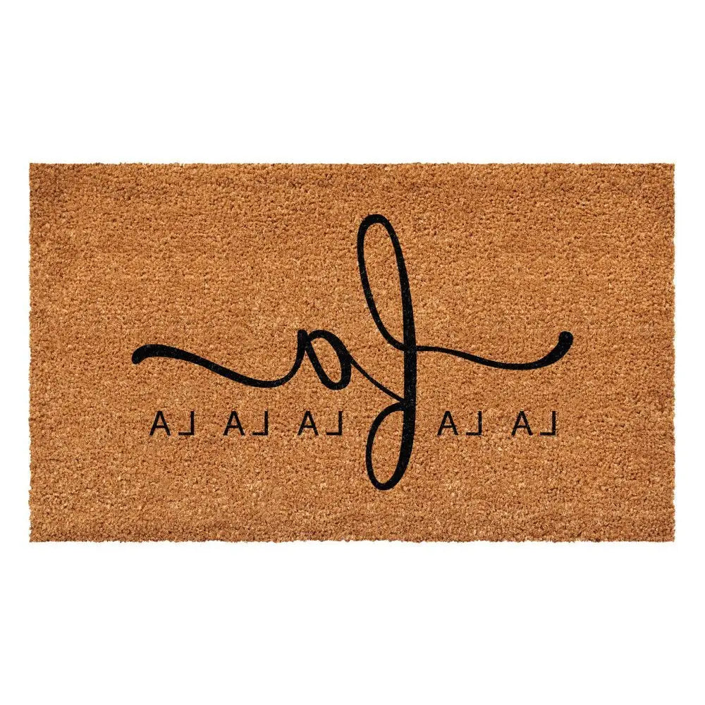 24" X 36" Brown And Black Christmas Outdoor Coir Door Mat - NOVA HOME FURNITURE