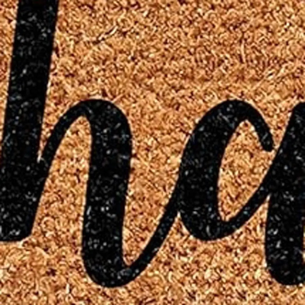 24" X 36" Brown And Natural Fall Happy Fall Y'all Outdoor Coir Door Mat - NOBLE HOME INTERIORS