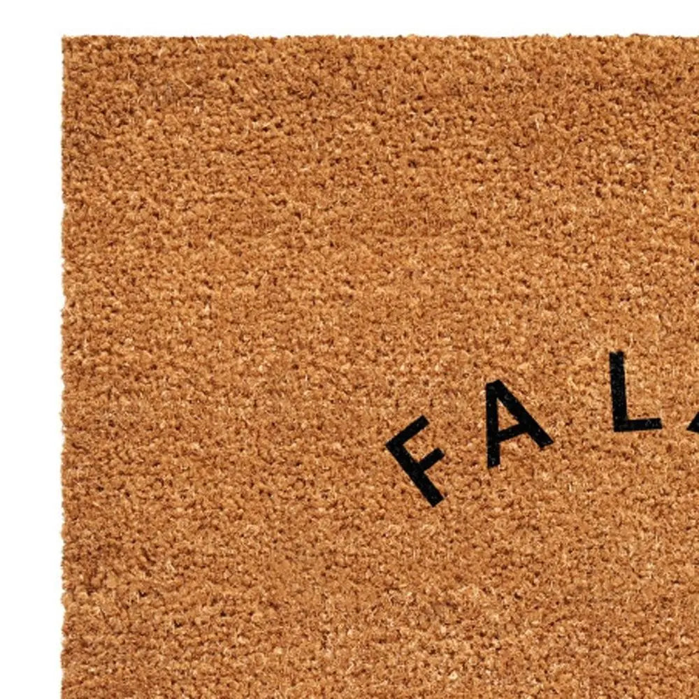 24" X 36" Brown Christmas Fa La La Outdoor Coir Door Mat - NOVA HOME FURNITURE
