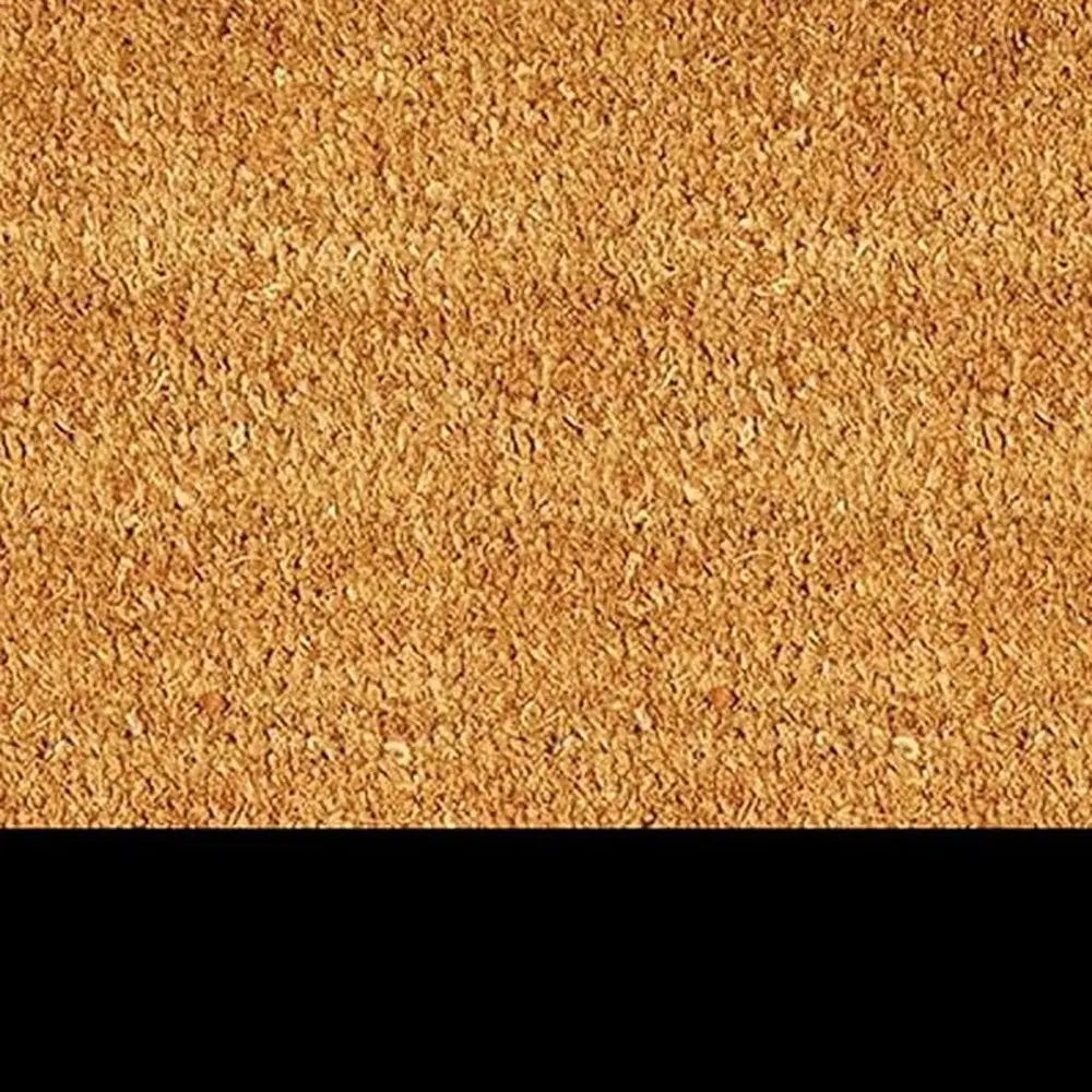 24" X 36" Natural And Black Color Block Hello Outdoor Coir Door Mat - NOBLE HOME INTERIORS