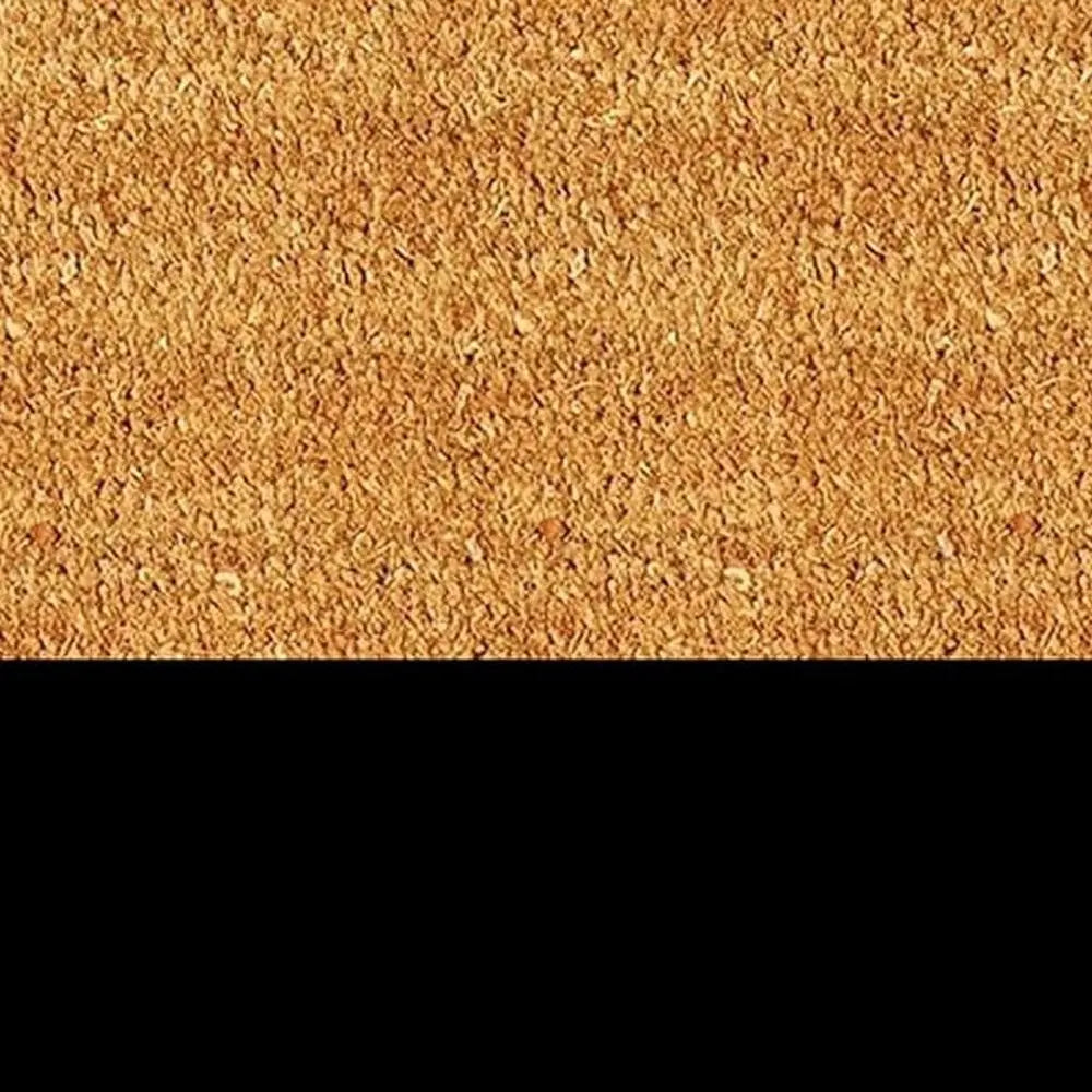 24" X 36" Natural And Black Color Block Hello Outdoor Coir Door Mat - NOBLE HOME INTERIORS