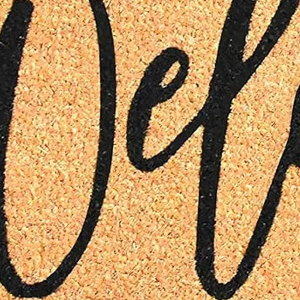 24" X 36" Natural And Brown Thanksgiving Welcome Outdoor Coir Door Mat - NOVA HOME FURNITURE