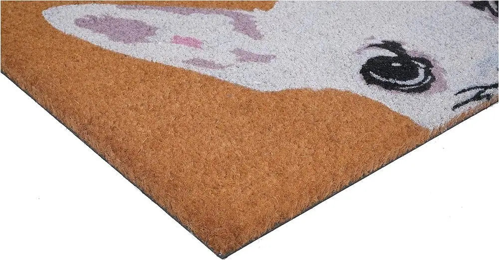 24" X 36" Natural Black and White Coir Chihuahua Hello Outdoor Door Mat - NOBLE HOME INTERIORS