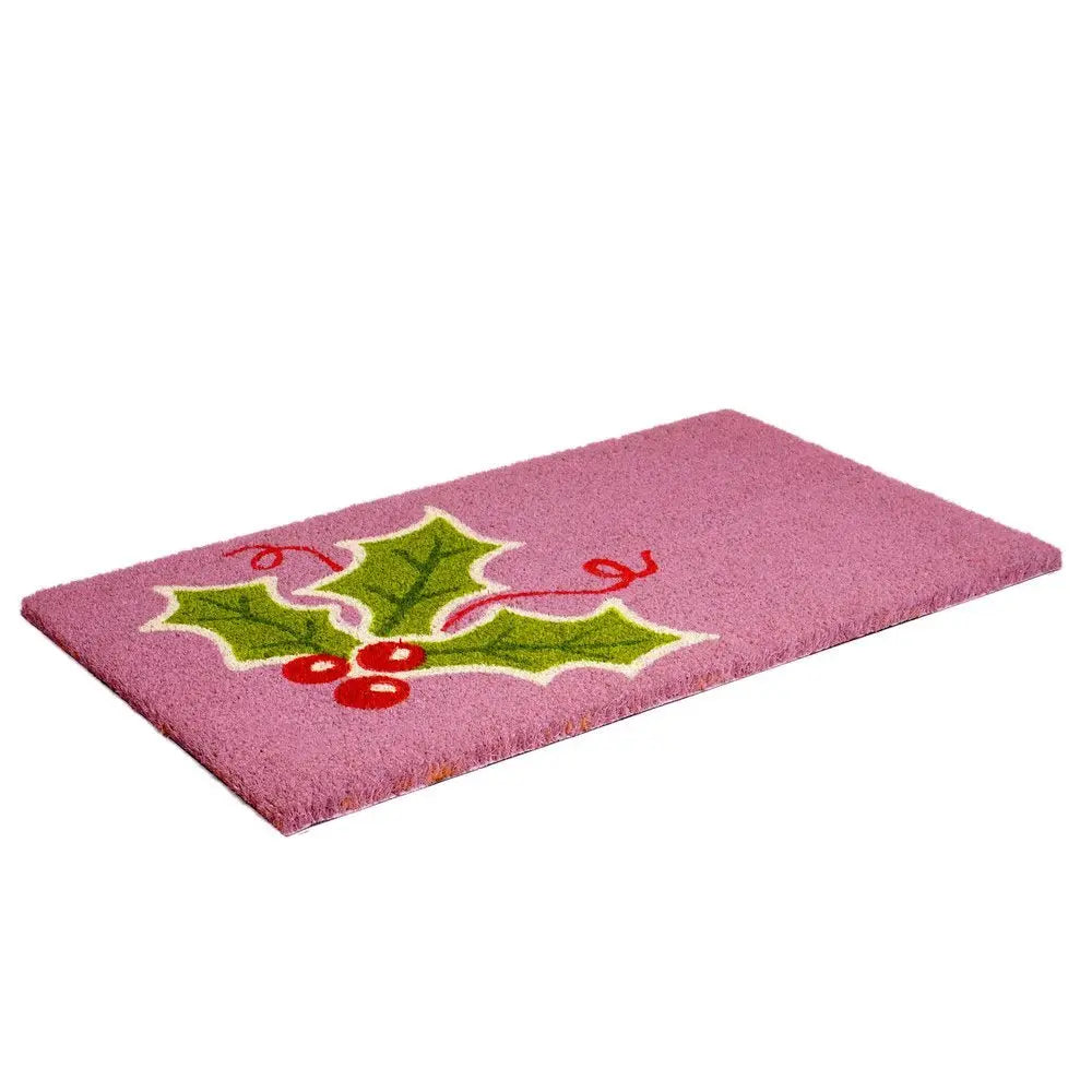 24" X 36" Natural Red and Green Coir Merry Christmas Outdoor Christmas Door Mat - NOBLE HOME INTERIORS