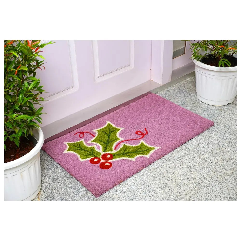 24" X 36" Natural Red and Green Coir Merry Christmas Outdoor Christmas Door Mat - NOBLE HOME INTERIORS