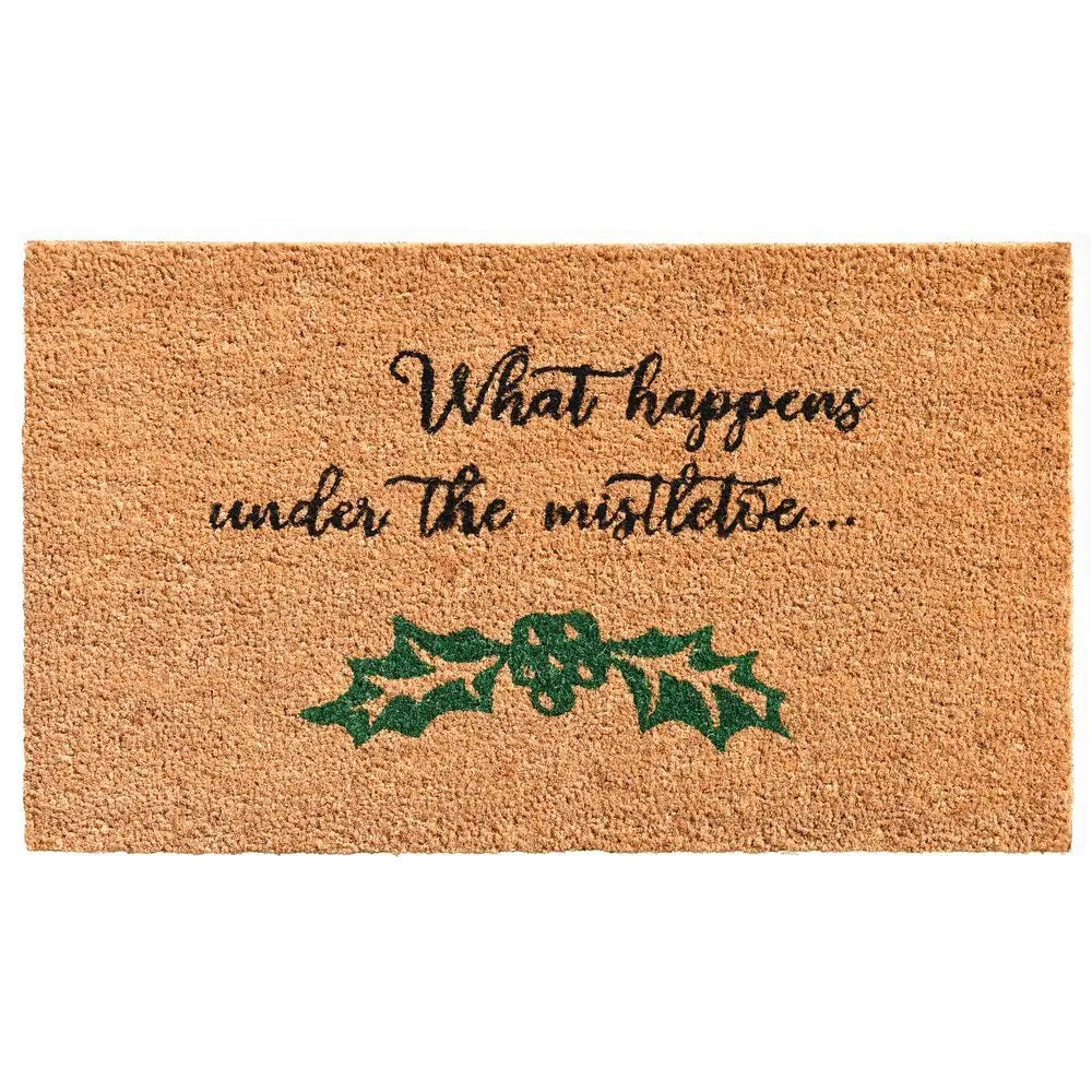 24" X 36" Natural Red and Green Coir Merry Christmas Outdoor Christmas Door Mat - NOBLE HOME INTERIORS