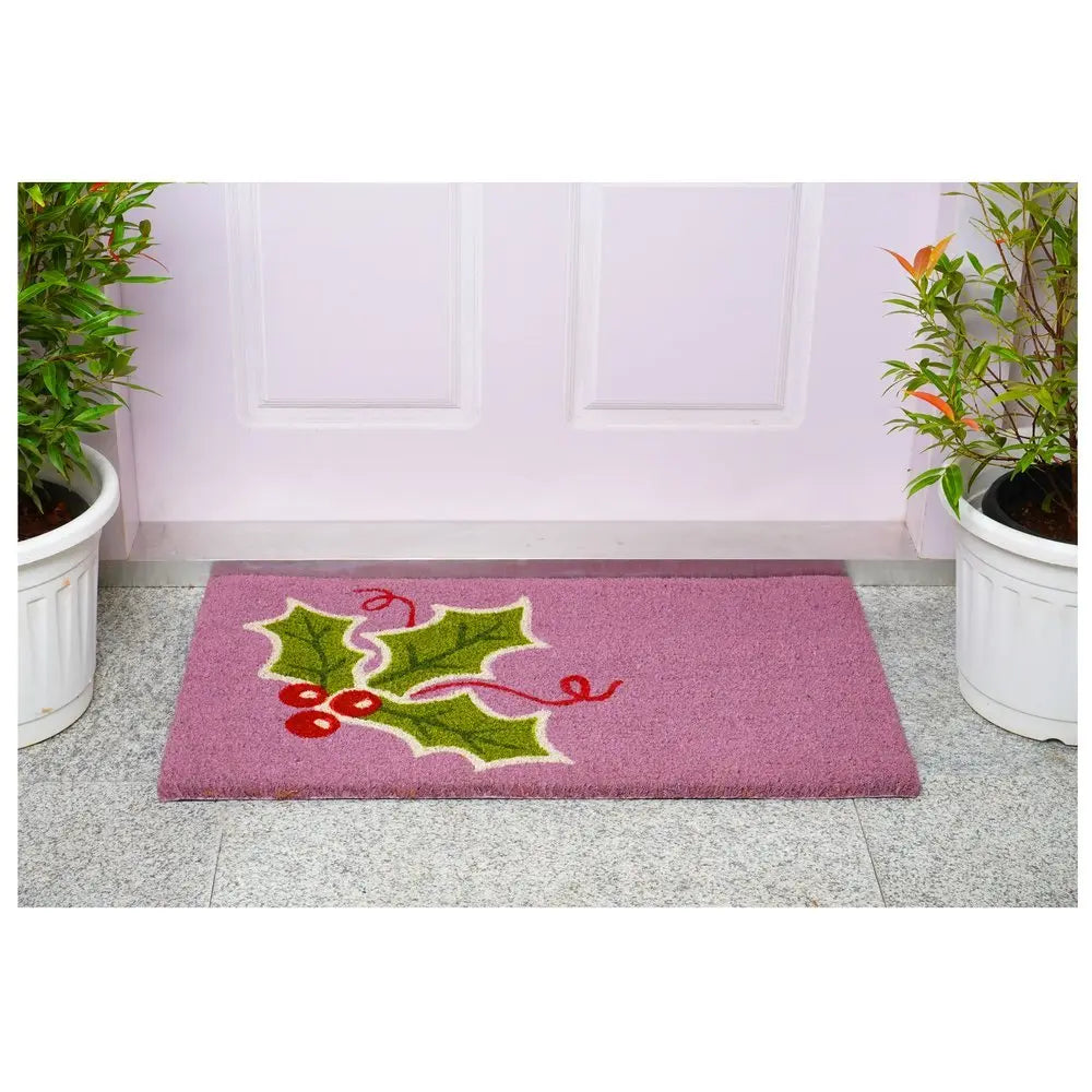 24" X 36" Natural Red and Green Coir Merry Christmas Outdoor Christmas Door Mat - NOBLE HOME INTERIORS
