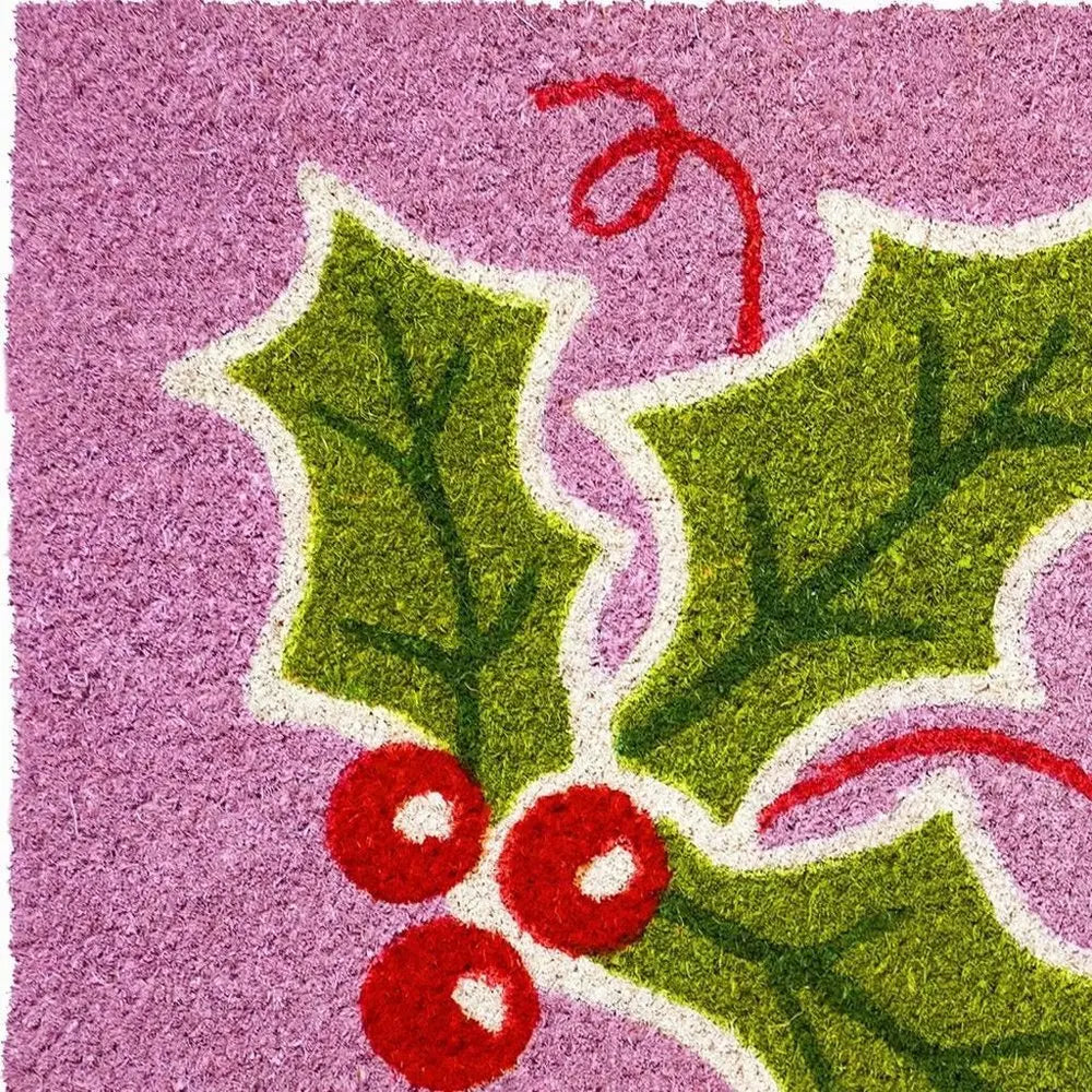 24" X 36" Natural Red and Green Coir Merry Christmas Outdoor Christmas Door Mat - NOBLE HOME INTERIORS