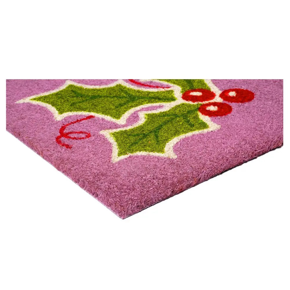 24" X 36" Natural Red and Green Coir Merry Christmas Outdoor Christmas Door Mat - NOBLE HOME INTERIORS