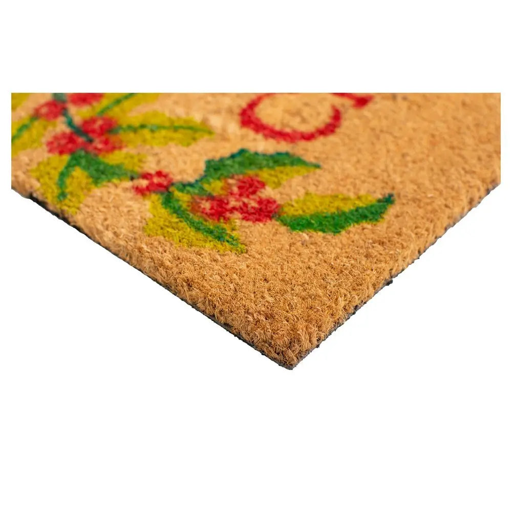 24" X 36" Natural Red and Green Coir Merry Christmas Outdoor Christmas Door Mat - NOBLE HOME INTERIORS