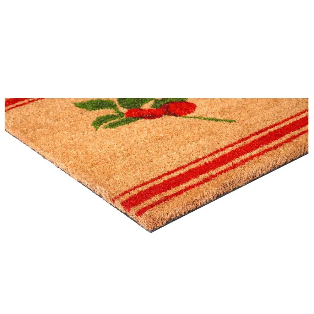24" X 36" Natural Red and Green Coir Merry Christmas Outdoor Christmas Door Mat - NOBLE HOME INTERIORS