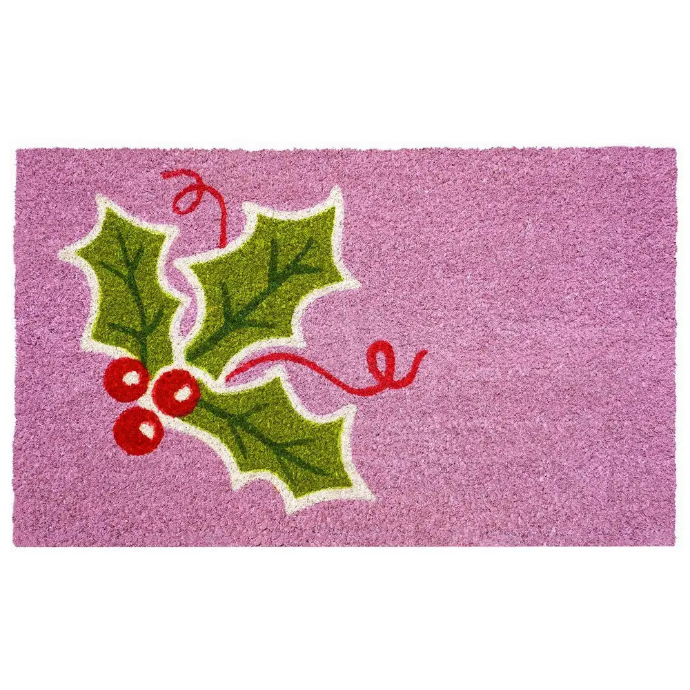24" X 36" Natural Red and Green Coir Merry Christmas Outdoor Christmas Door Mat - NOBLE HOME INTERIORS