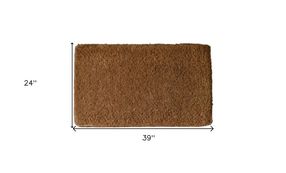 24" X 39" Brown Coir Outdoor Door Mat - NOBLE HOME INTERIORS