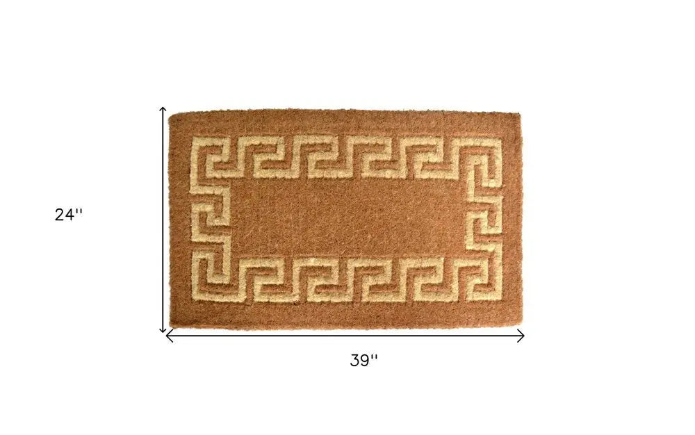 24" X 39" Brown Coir Outdoor Door Mat - NOBLE HOME INTERIORS