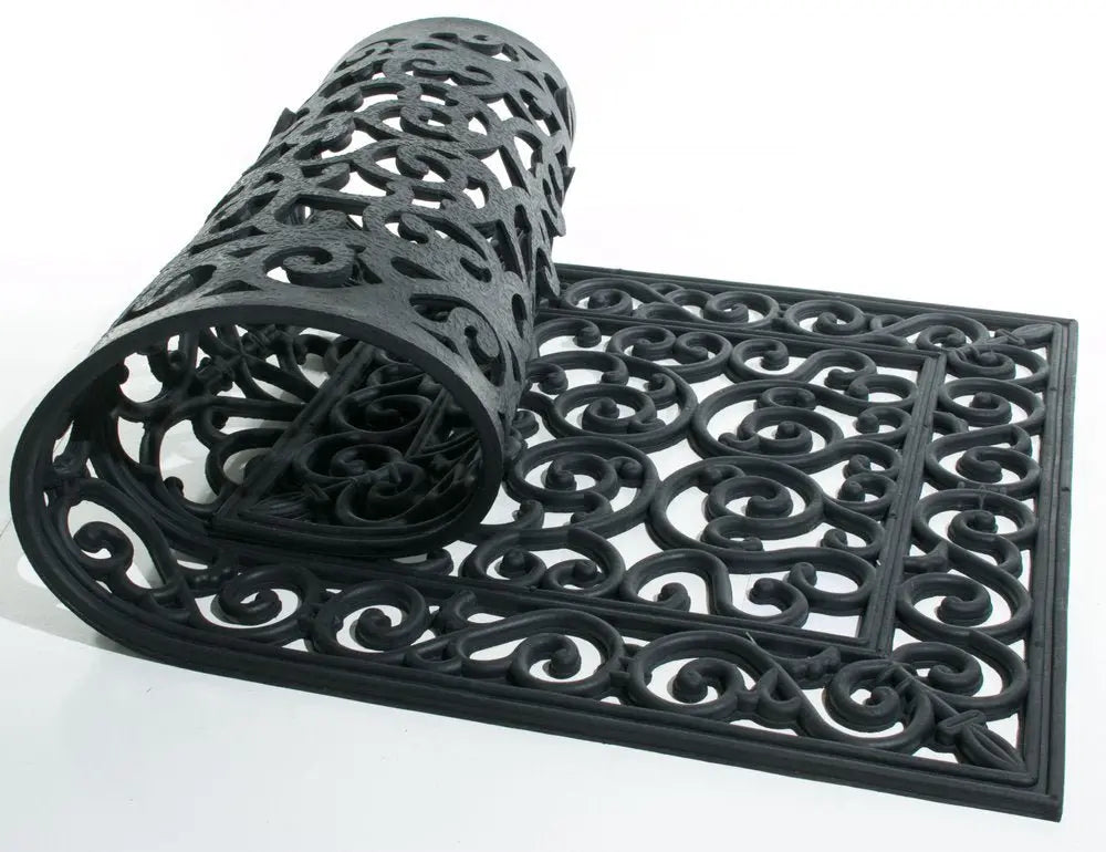 24" X 48" Black Rubber Outdoor Door Mat - NOBLE HOME INTERIORS