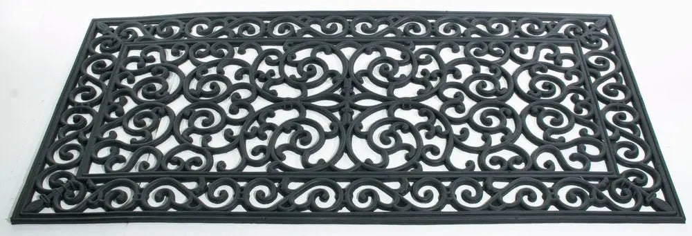 24" X 48" Black Rubber Outdoor Door Mat - NOBLE HOME INTERIORS