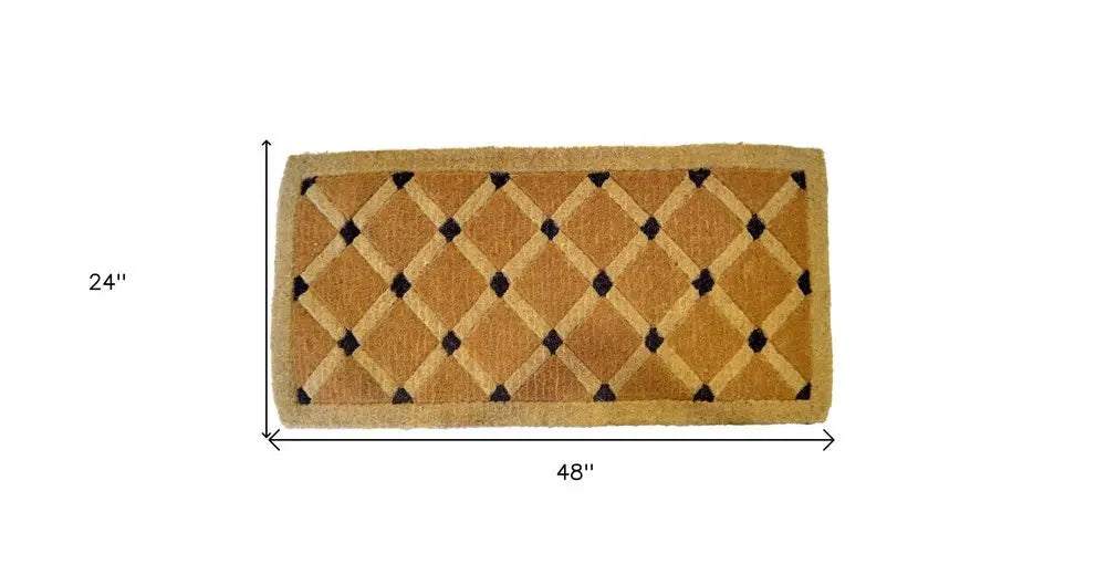 24" X 48" Brown Coir Outdoor Door Mat - NOBLE HOME INTERIORS