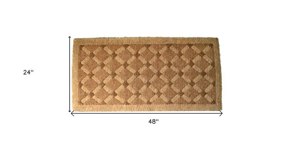 24" X 48" Brown Coir Outdoor Door Mat - NOBLE HOME INTERIORS