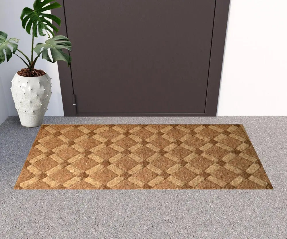 24" X 48" Brown Coir Outdoor Door Mat - NOBLE HOME INTERIORS
