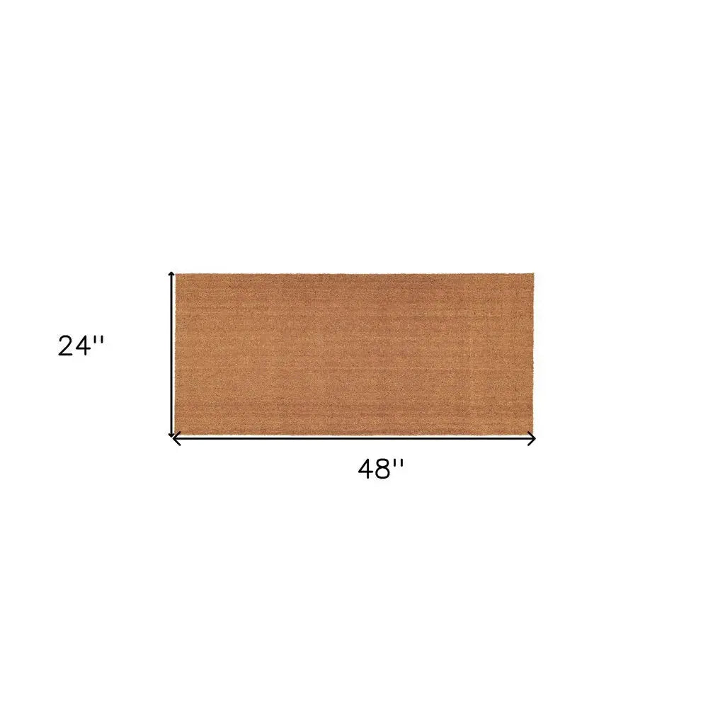 24" X 48" Natural Coir Solid Color Outdoor Door Mat - NOBLE HOME INTERIORS