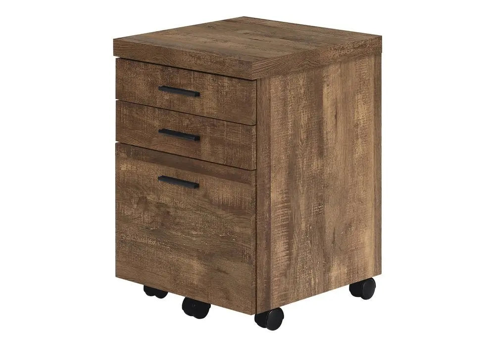 25" Brown Particle Board and Wood Filing Cabinet With Drawers - NOBLE HOME INTERIORS