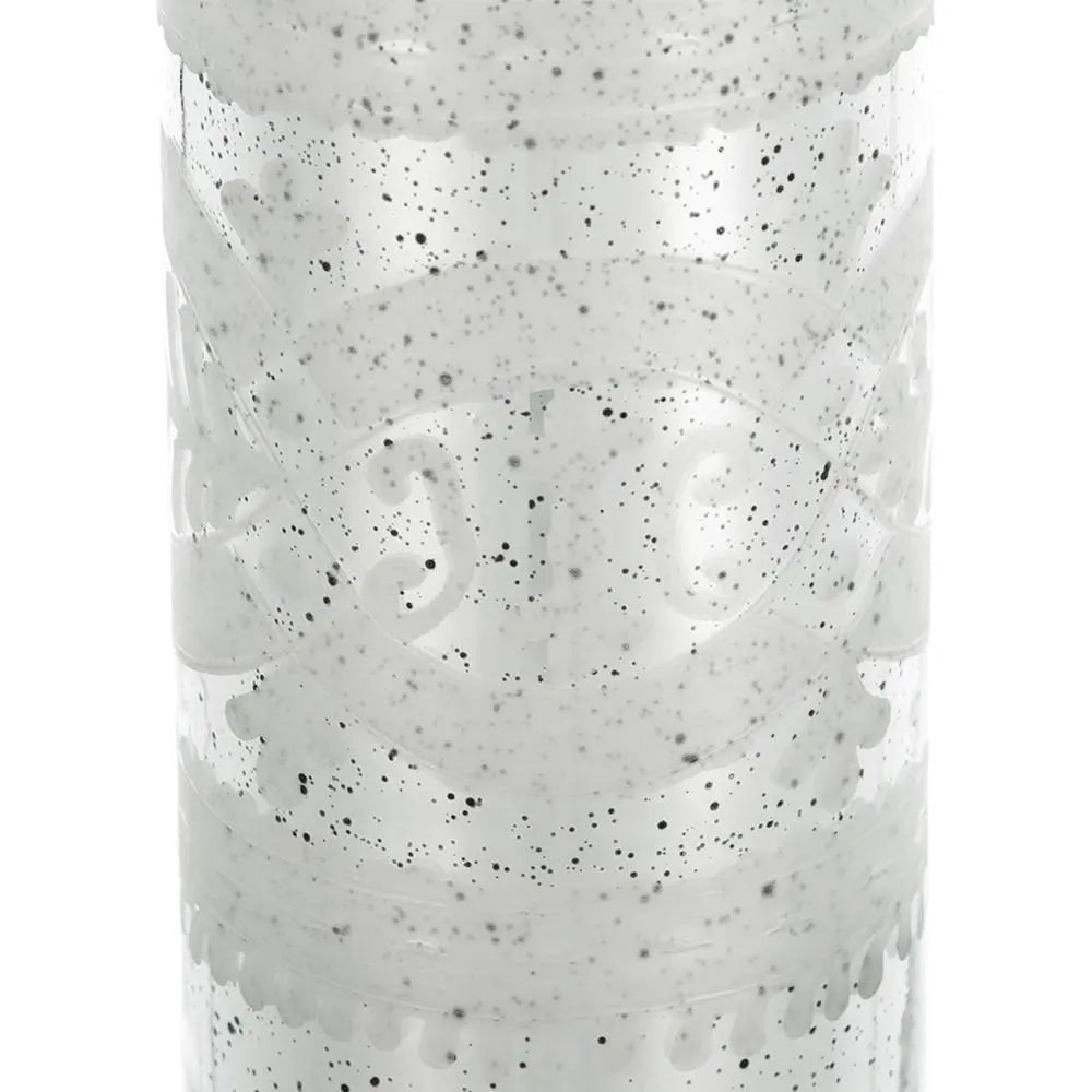 25" Silver Floral Bud Glass Table Vase - NOBLE HOME INTERIORS