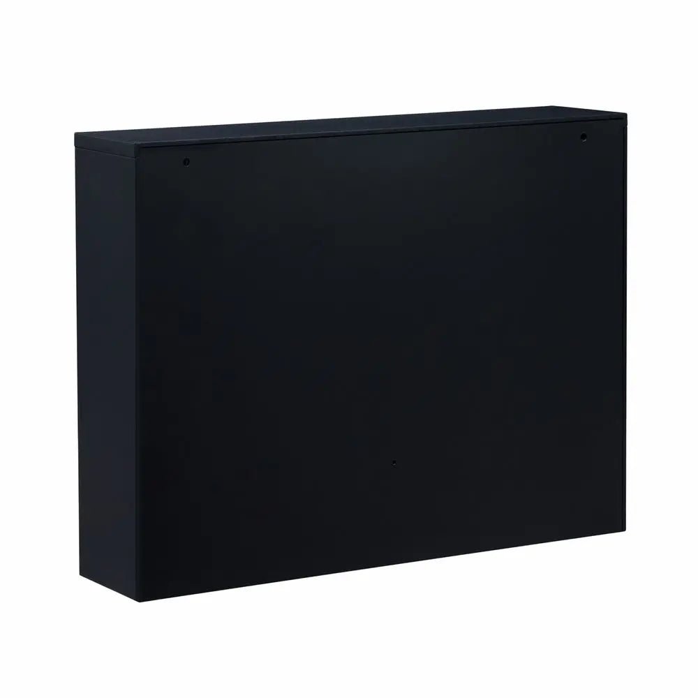 26" Black Wood Wall Mounted Folding Floating Desk - NOBLE HOME INTERIORS
