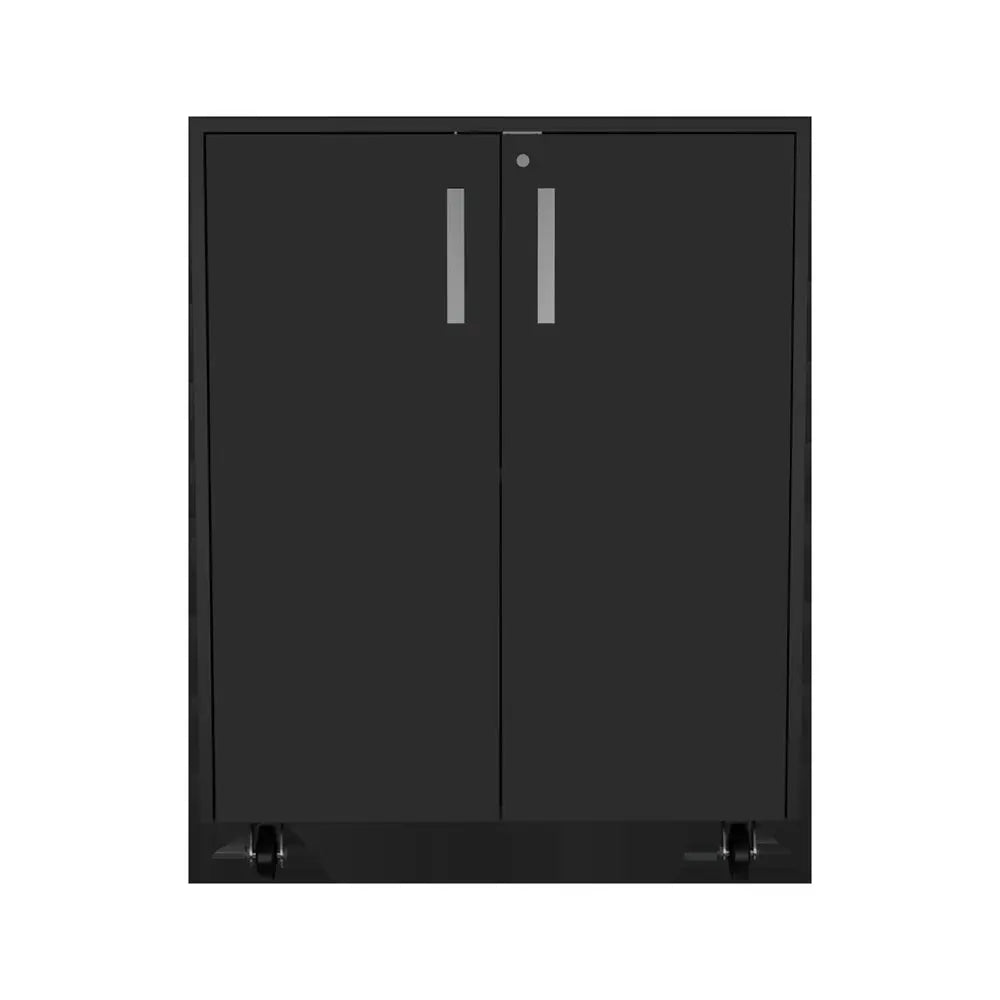 28" Black Wall mounted Accent Cabinet With Four Shelves - NOVA HOME FURNITURE