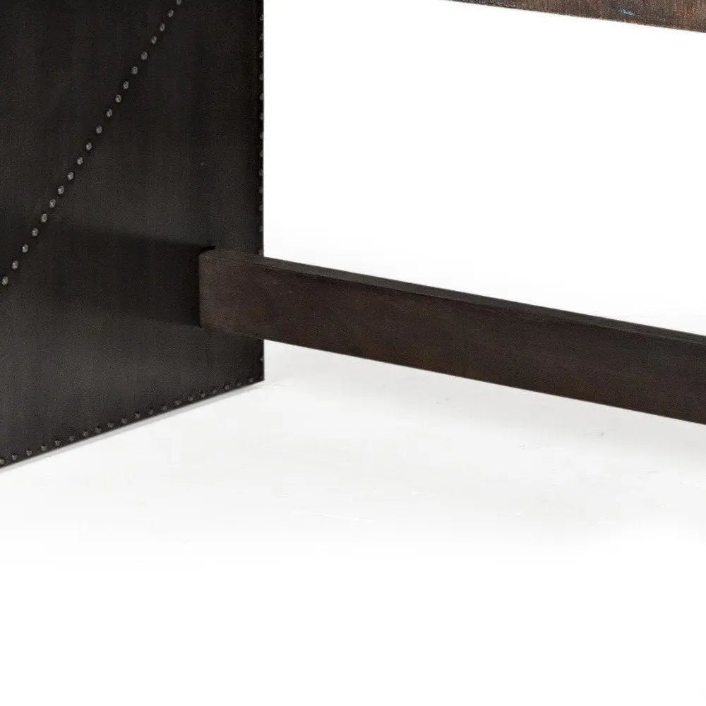 28" Dark Brown and Gray Writing Desk - NOBLE HOME INTERIORS