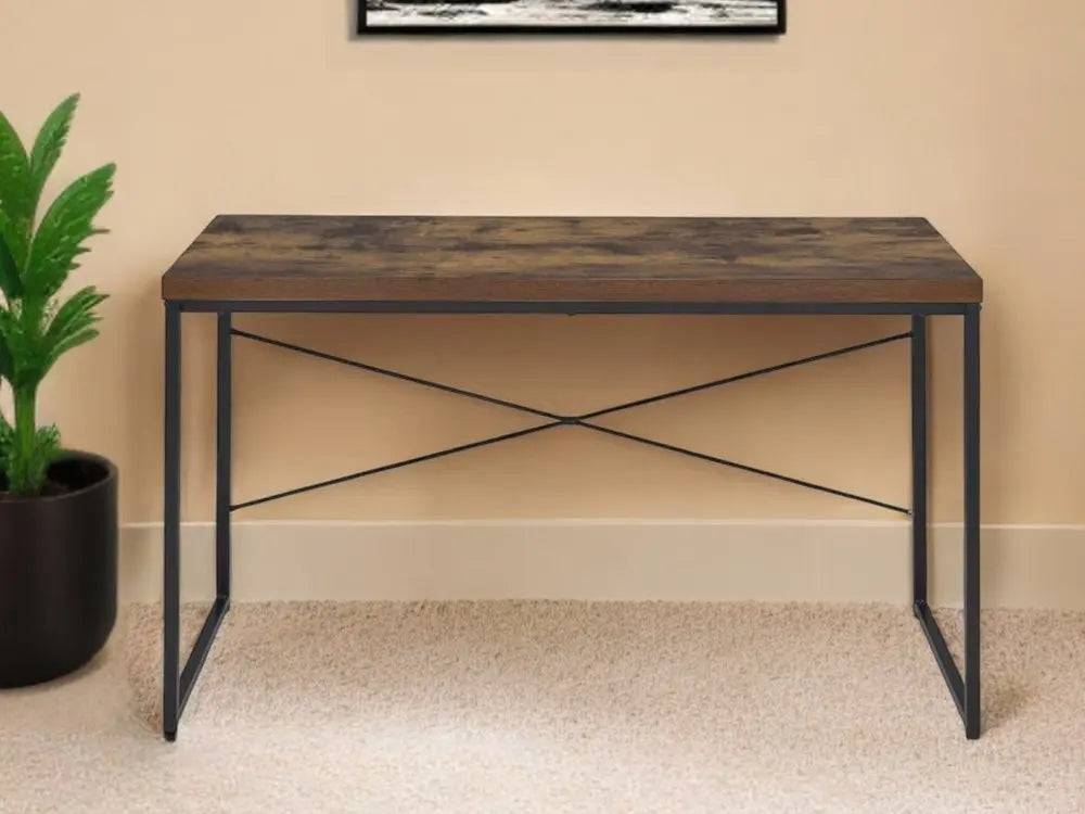 47" Brown and Black Computer Desk HomeRoots