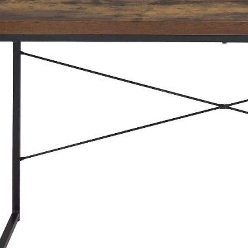 47" Brown and Black Computer Desk HomeRoots