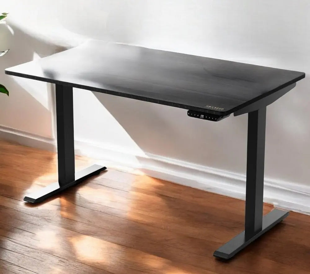 30" Adjustable Black Stainless Steel Computer Desk - NOBLE HOME INTERIORS
