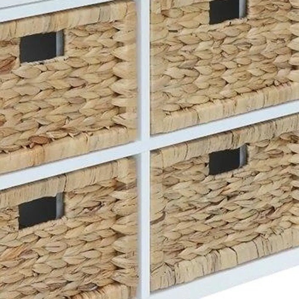 30" X 13" X 28" White Wood Veneer 6 Drawers Accent Chest - NOBLE HOME INTERIORS