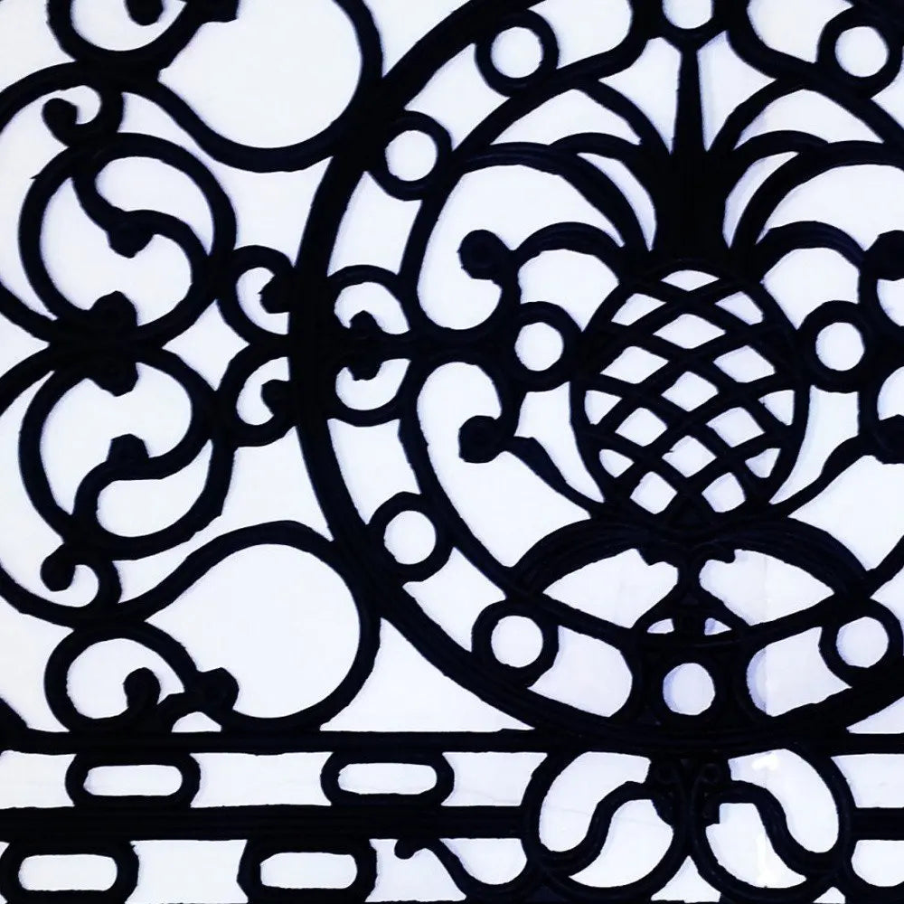 30" X 48" Black Rubber Pineapple Outdoor Door Mat - NOBLE HOME INTERIORS