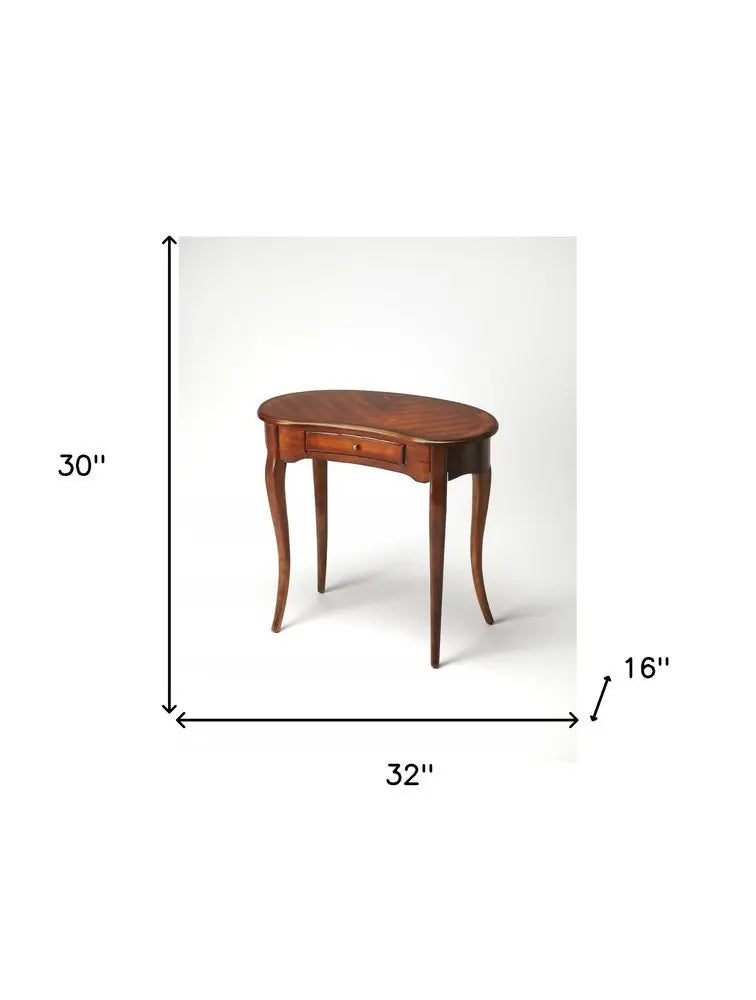 32" Brown Kidney Computer Desk - NOBLE HOME INTERIORS