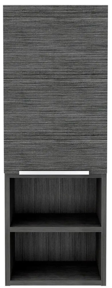 32" Smoky Gray Oak Accent Cabinet With Three Shelves - NOVA HOME FURNITURE