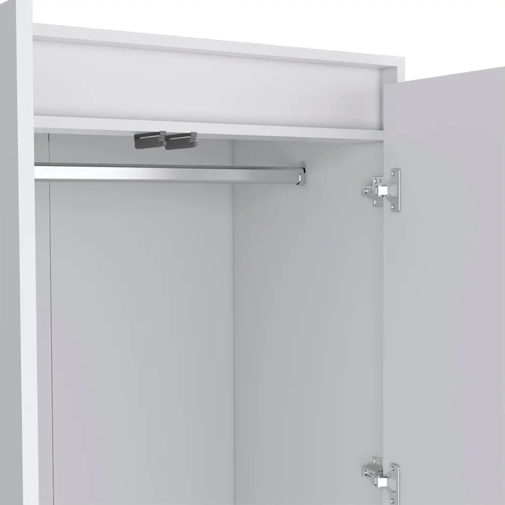 32" White Two Drawer Combo Dresser - NOBLE HOME INTERIORS