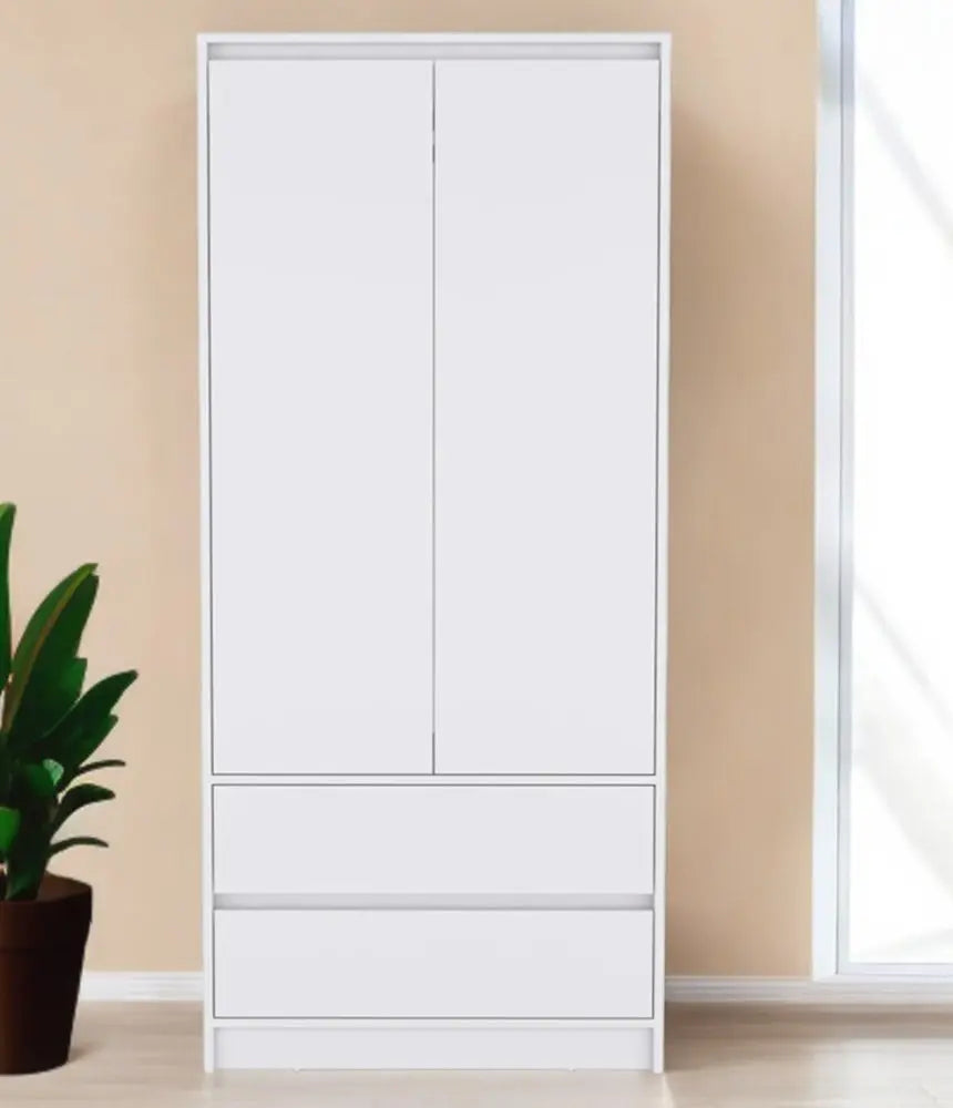 32" White Two Drawer Combo Dresser - NOBLE HOME INTERIORS