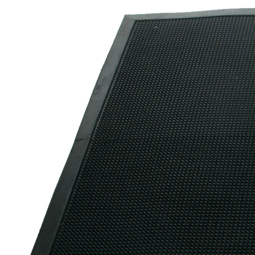 32" X 48" Black Rubber Outdoor Door Mat - NOBLE HOME INTERIORS