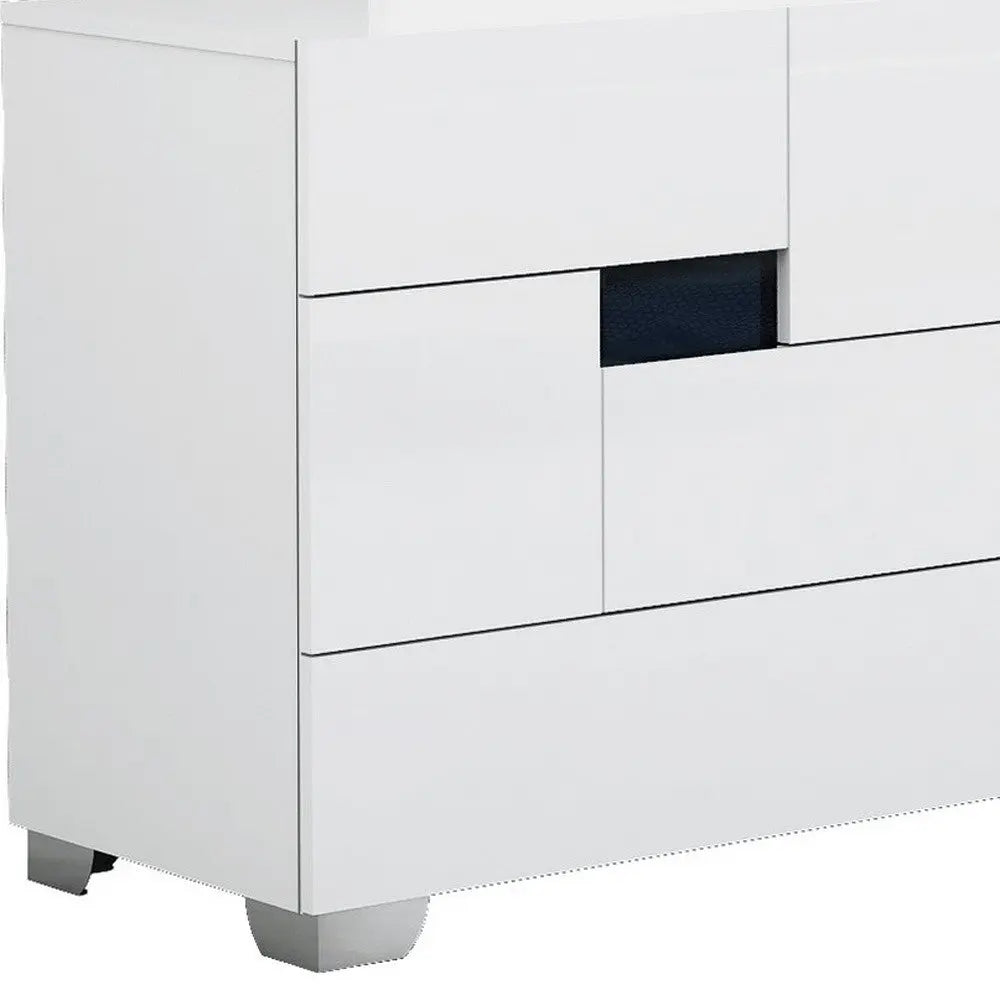 30" Superb White High Gloss Dresser HomeRoots