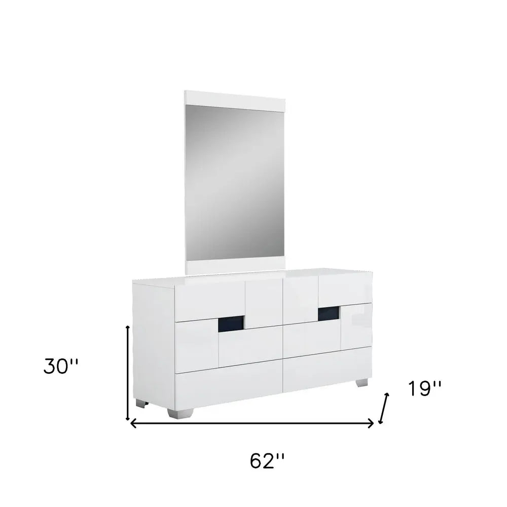 30" Superb White High Gloss Dresser HomeRoots