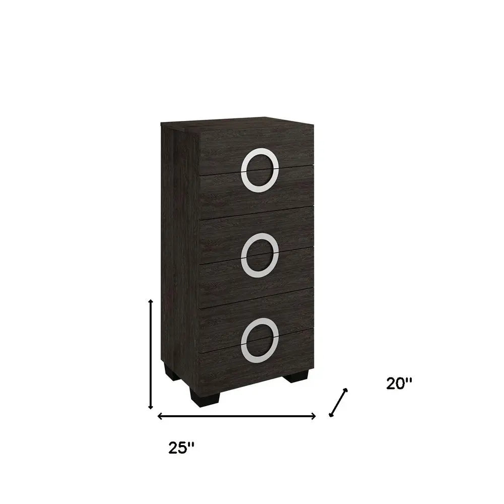 48" Refined Grey High Gloss Chest HomeRoots