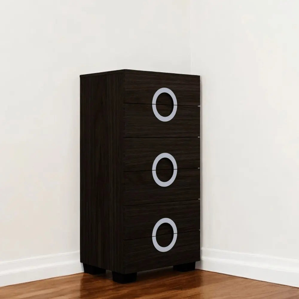 25" Brown Six Drawer Standard Chest HomeRoots