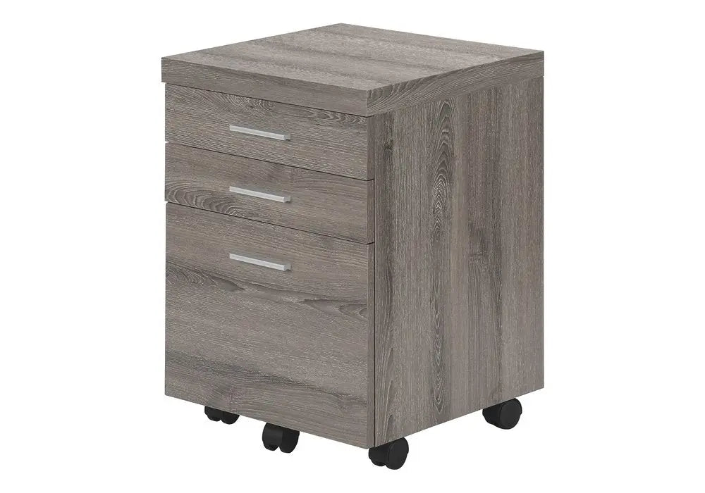 25" White And Gray Particle Board and Wood Filing Cabinet With Drawers HomeRoots