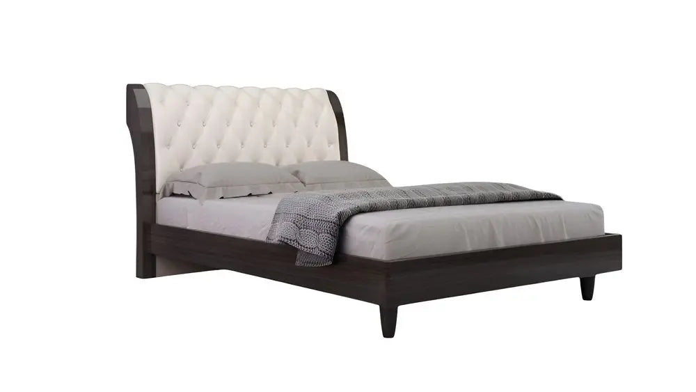 Four Piece Beige Solid and Manufactured Wood Bedroom Set With Mirror HomeRoots