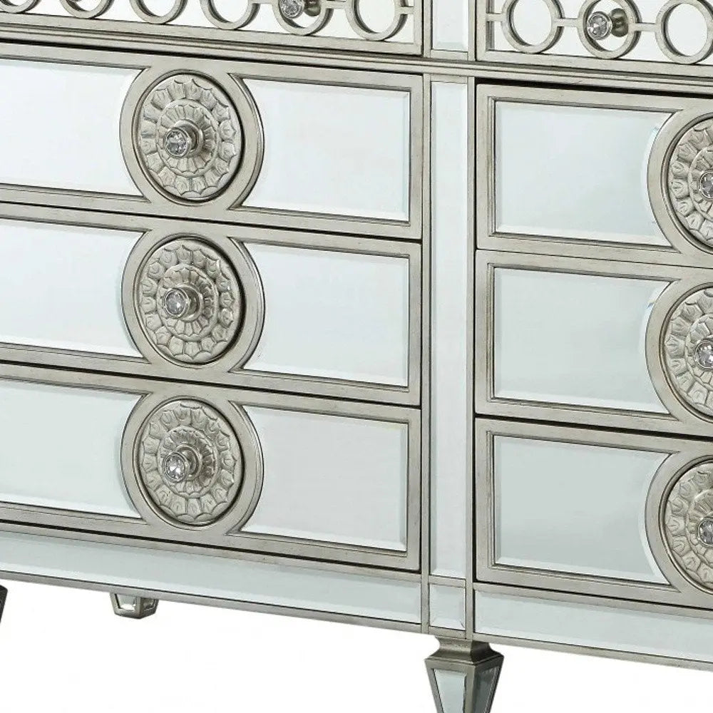 20" Gray Solid Wood Six Drawer Double Dresser HomeRoots