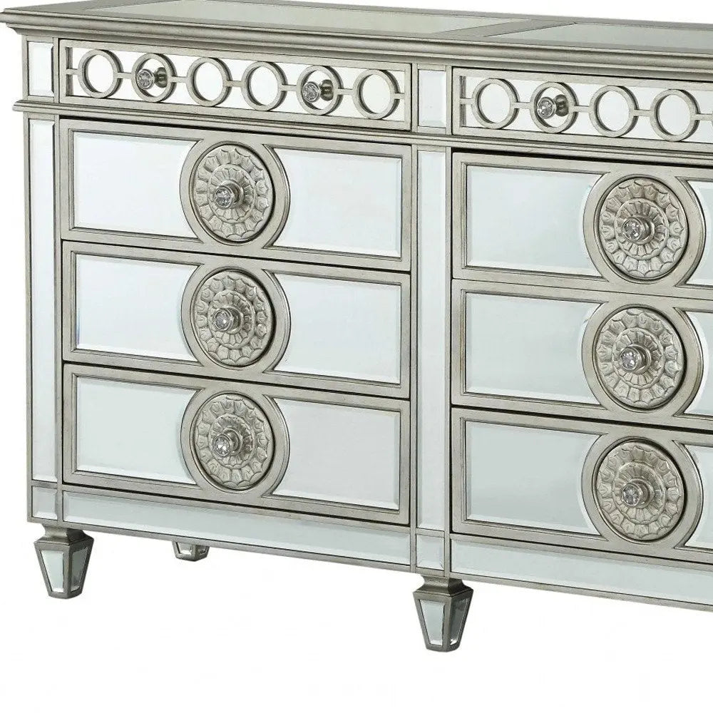 20" Gray Solid Wood Six Drawer Double Dresser HomeRoots