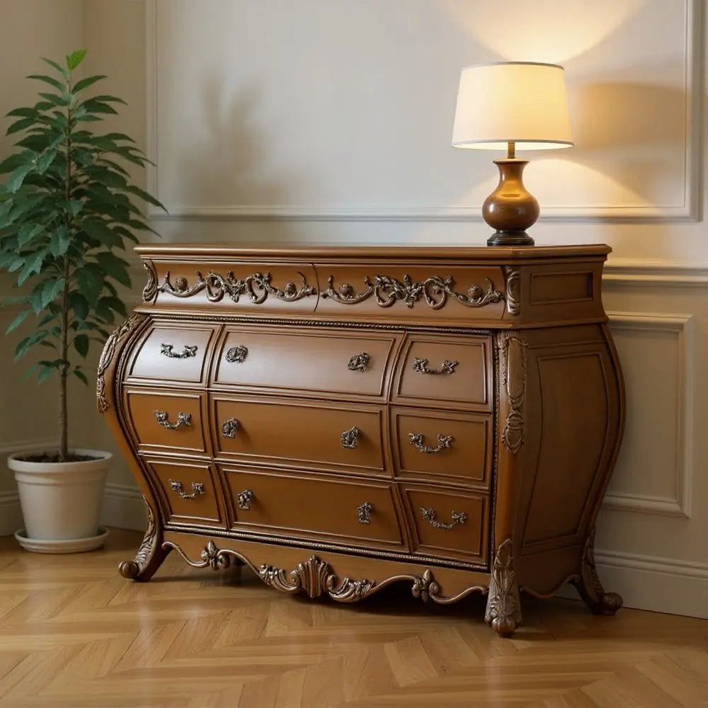 23" Brown Solid Wood Combo Dresser HomeRoots