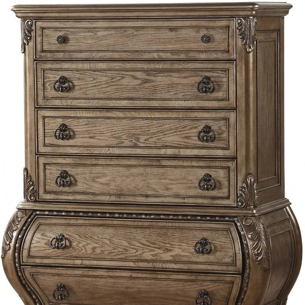 23" Brown Solid Wood Combo Dresser HomeRoots